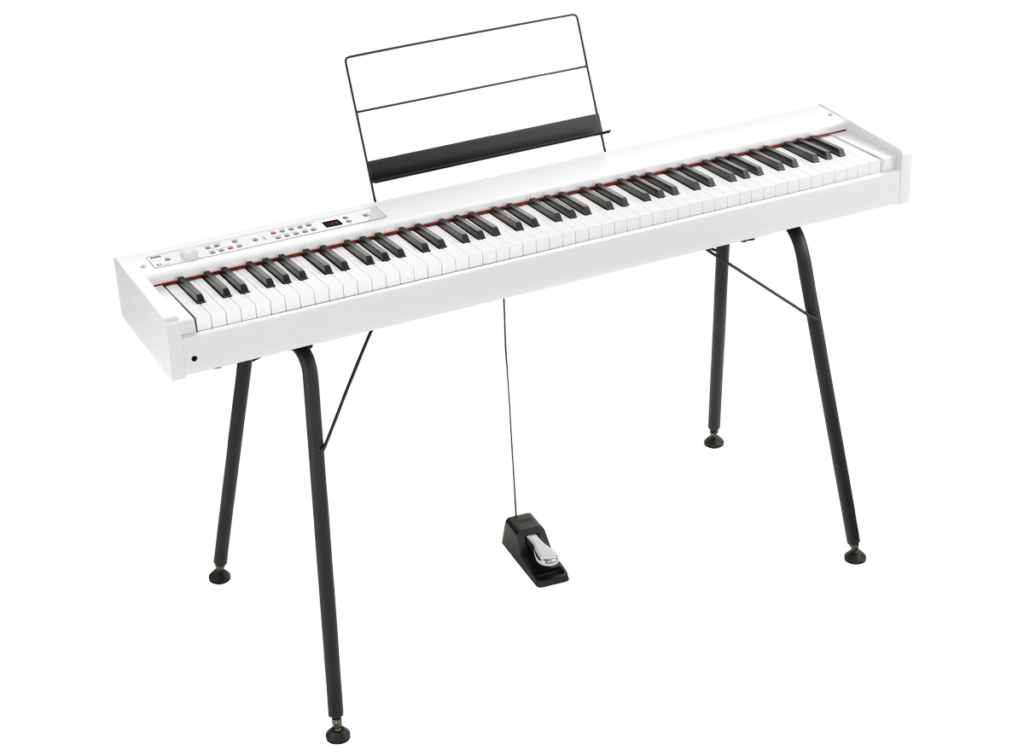 🎼スリムで持ち運べる本格的な電子ピアノとして大人気の「KORG D1(WH